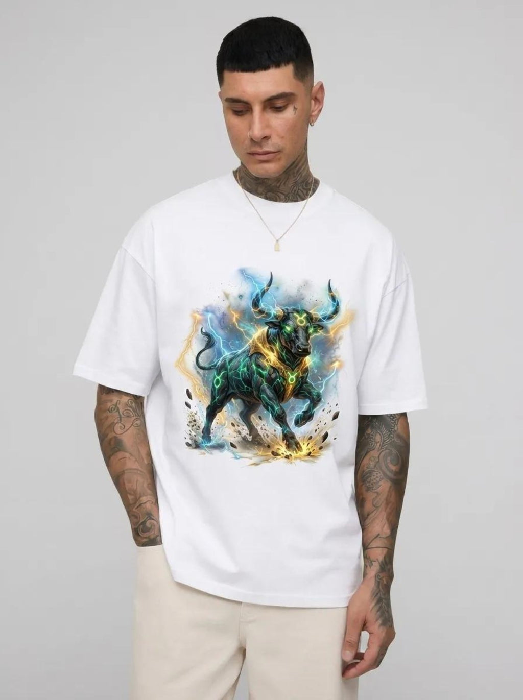 Taurus Thunder Bull – Men's Zodiac Tee ♉
