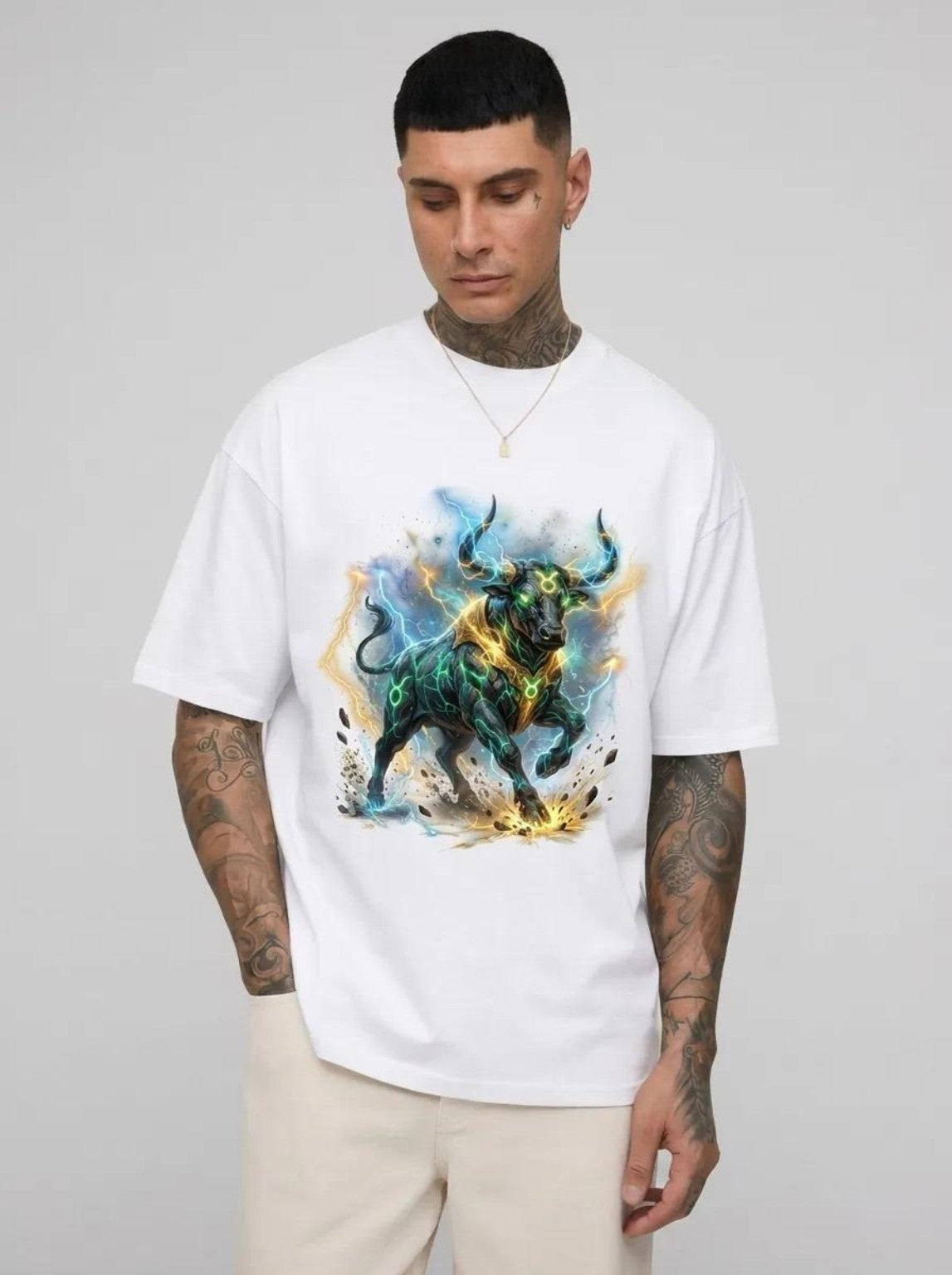 Taurus Thunder Bull – Men's Zodiac Tee ♉