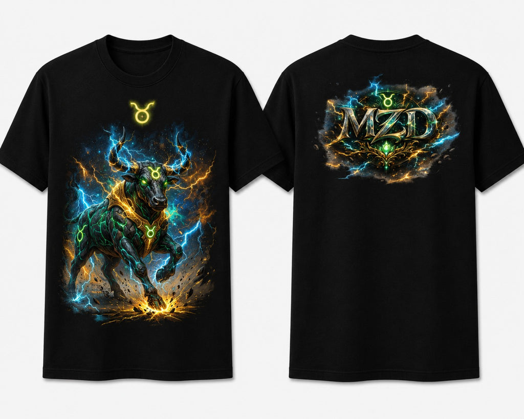 Taurus Thunder Bull – Men's Zodiac Tee ♉