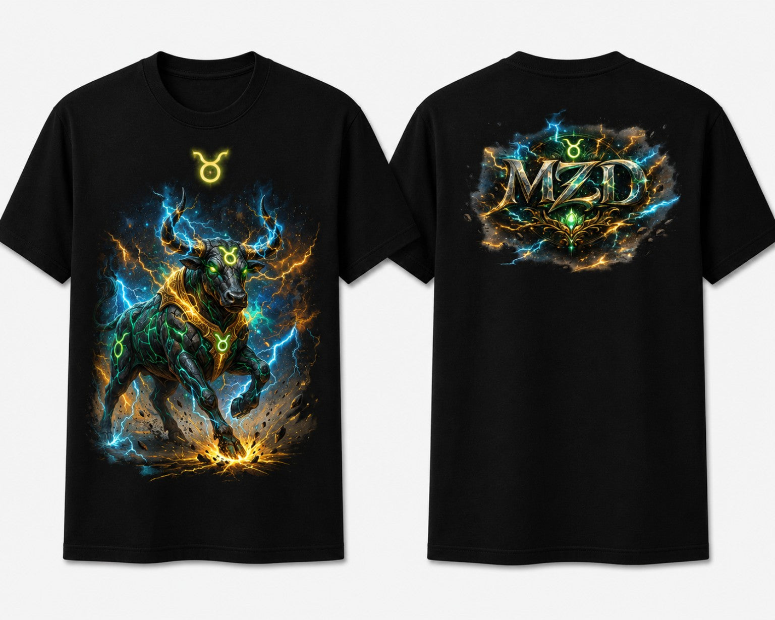 Taurus Thunder Bull – Men's Zodiac Tee ♉