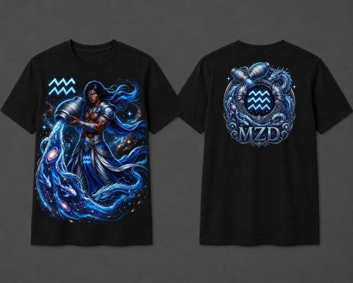 Aquarius Zodiac Warrior T-Shirt | MZD Collection