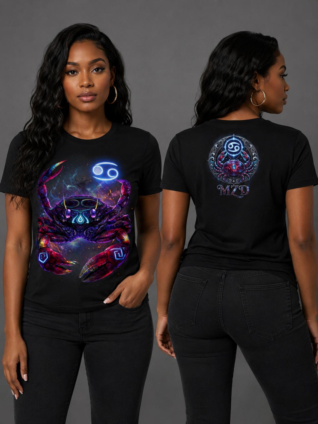Cancer Zodiac Tee – Cosmic Crab Goddess