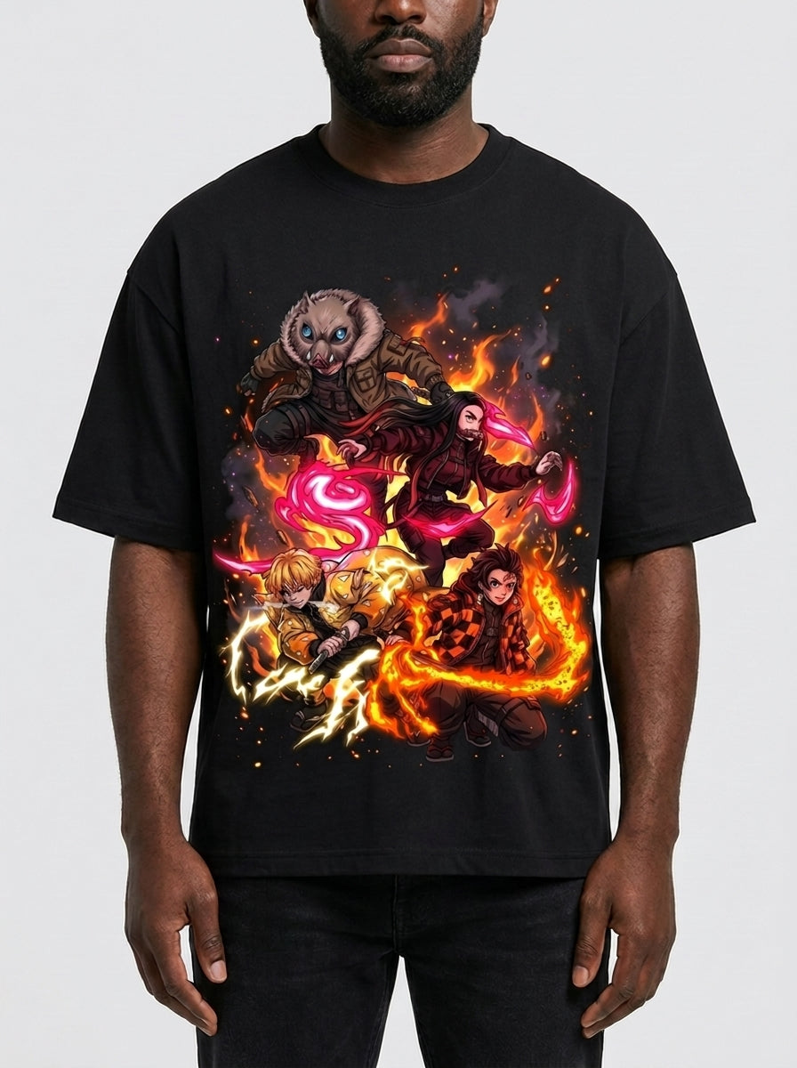 No Fear. No Limits. | Demon Slayer Streetwear Tee – MZD